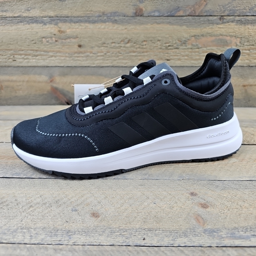 adidas Women's Fukasa Running Casual Shoes Black White - Picture 3 of 12